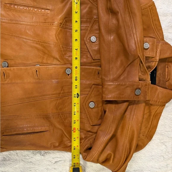 Lucky Brand Women's Tan Leather Jacket - Picture 6 of 6